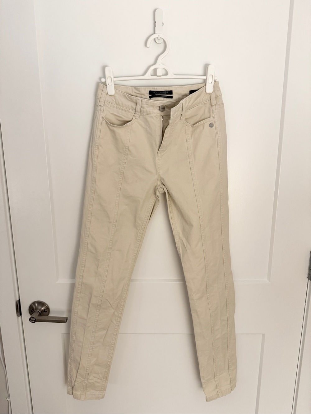 Scotch & Soda Women's Skinny Jeans in Light Beige